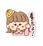 わんこ＆女の子（個別スタンプ：4）