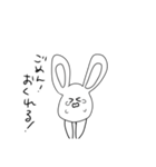 弟のうさぎ。（個別スタンプ：35）