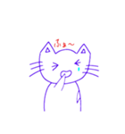 ゆるかわにゃんこ（紫色ねこ）（個別スタンプ：14）
