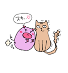 屁こきブタとねこ（個別スタンプ：7）