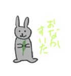 手書き手抜きうさぎ（個別スタンプ：1）