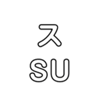 Japanese pronunciation Katakana SA〜 TO（個別スタンプ：8）