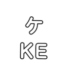 Japanese pronunciation  Katakanakaア〜コ（個別スタンプ：14）