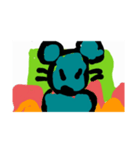 あおねずみくんのイラストメッセ（個別スタンプ：3）