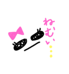 リボンを付けたキラキラおめ目ちゃん☆（個別スタンプ：2）