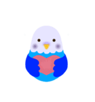けなげに応援＆共感する青インコ（個別スタンプ：8）