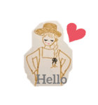 黒りぼんの女の子（個別スタンプ：1）