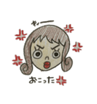 くるくる巻きの女の子2（個別スタンプ：4）