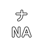 Japanese pronunciation Katakanaka NA〜HO（個別スタンプ：6）