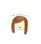 女の子のかわいい日常（個別スタンプ：3）