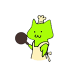 みどりねこっ（個別スタンプ：3）
