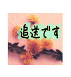 連絡お知らせ 敬語で大人な花写真（個別スタンプ：15）