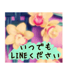 連絡お知らせ 敬語で大人な花写真（個別スタンプ：28）