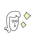 シンプルなめがね族（個別スタンプ：37）