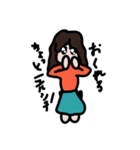 ミニキャラの女の子たち（個別スタンプ：8）