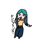 ミニキャラの女の子たち（個別スタンプ：15）