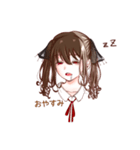 茶髪ツインテールの女の子（個別スタンプ：8）