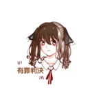茶髪ツインテールの女の子（個別スタンプ：15）