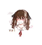 茶髪ツインテールの女の子（個別スタンプ：21）