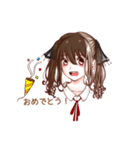 茶髪ツインテールの女の子（個別スタンプ：27）