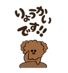 かわいい犬（トイプードル）が話します（個別スタンプ：6）