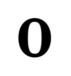 癖の強い0〜7の数字スタンプ（個別スタンプ：1）