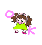 毎日使える＊女の子のかわいいスタンプ（個別スタンプ：11）