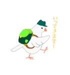 文鳥スタンプ 白文鳥と文鳥（個別スタンプ：19）