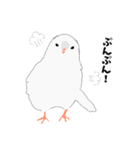 文鳥スタンプ 白文鳥と文鳥（個別スタンプ：22）