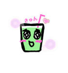 cocoaᕱ⑅︎ᕱ＆コップ（個別スタンプ：7）