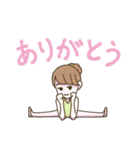 気張れ！バレエ女子男子（個別スタンプ：4）
