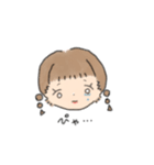かわいいおさげのおんなのこ（個別スタンプ：5）