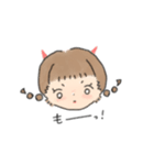 かわいいおさげのおんなのこ（個別スタンプ：6）
