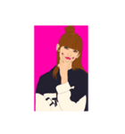 女の子の絵スタンプ（個別スタンプ：1）