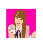 女の子の絵スタンプ（個別スタンプ：2）
