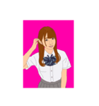 女の子の絵スタンプ（個別スタンプ：4）