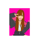 女の子の絵スタンプ（個別スタンプ：5）