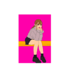 女の子の絵スタンプ（個別スタンプ：6）