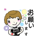 みわちゃん【ショートヘア2】（個別スタンプ：3）