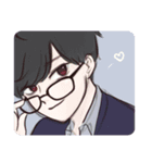 つり眉猫目さん（個別スタンプ：7）