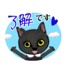 【黒猫＆白猫】夏のペットたち（個別スタンプ：20）