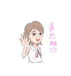 めがねの女の子（個別スタンプ：3）