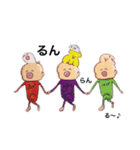 顔が愉快な仲間たち（個別スタンプ：3）