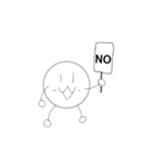 伸縮自在の白くて丸いヤツ（個別スタンプ：21）