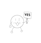 伸縮自在の白くて丸いヤツ（個別スタンプ：23）