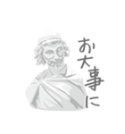 挨拶する石膏像（個別スタンプ：35）
