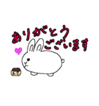 まるまるうさぎさん（個別スタンプ：4）