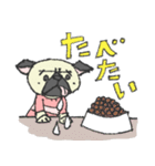 パグ犬プルーちゃん（個別スタンプ：4）