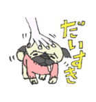 パグ犬プルーちゃん（個別スタンプ：9）