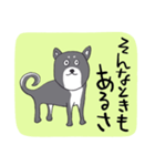 前向き言葉と黒い柴犬（個別スタンプ：17）